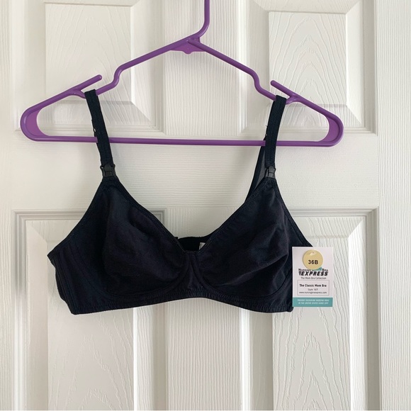 **NEW**Nursing bra black cotton 36B - Picture 2 of 3